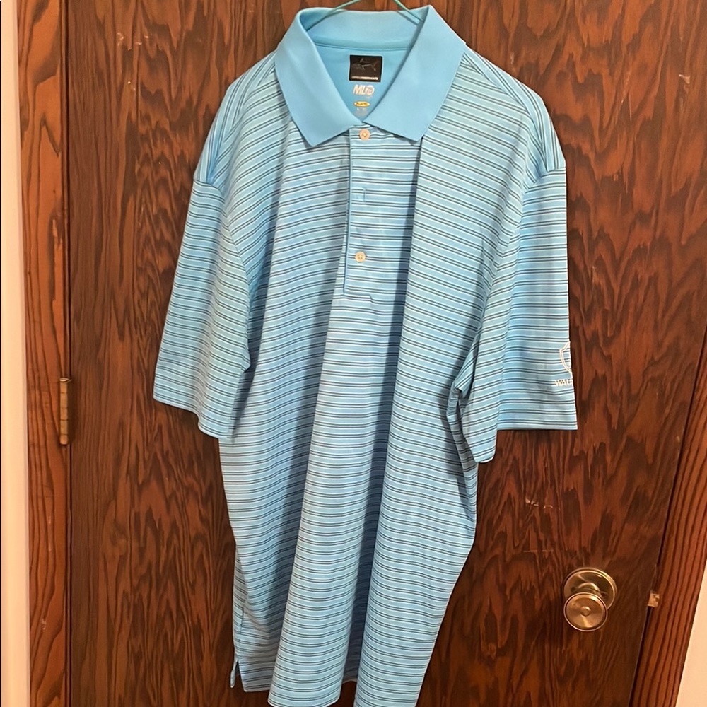 Greg Norman Collection Blue Polo Relaxed Fit Shirt